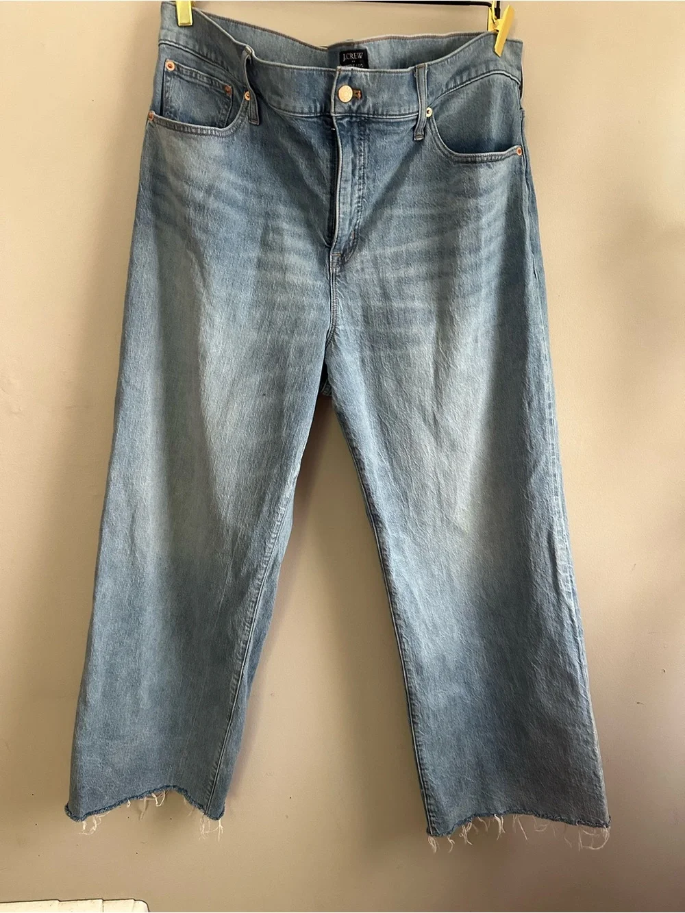 J. Crew Women’s Wide Leg Raw Hem Jeans - 20 Tall